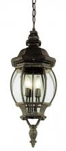  4067 WH - Parsons 4-Light Traditional French-inspired Outdoor Hanging Lantern Pendant with Chain